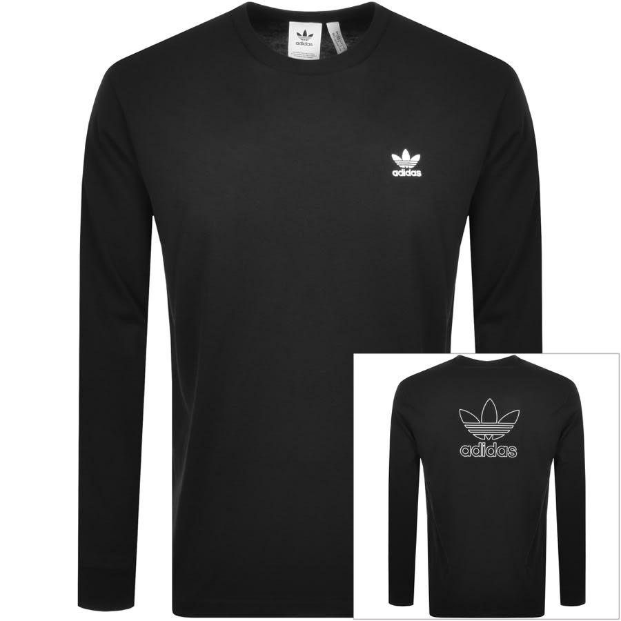 adidas Originals Long Sleeved T Shirt Black adidas Originals Long Sleeved T Shirt Black